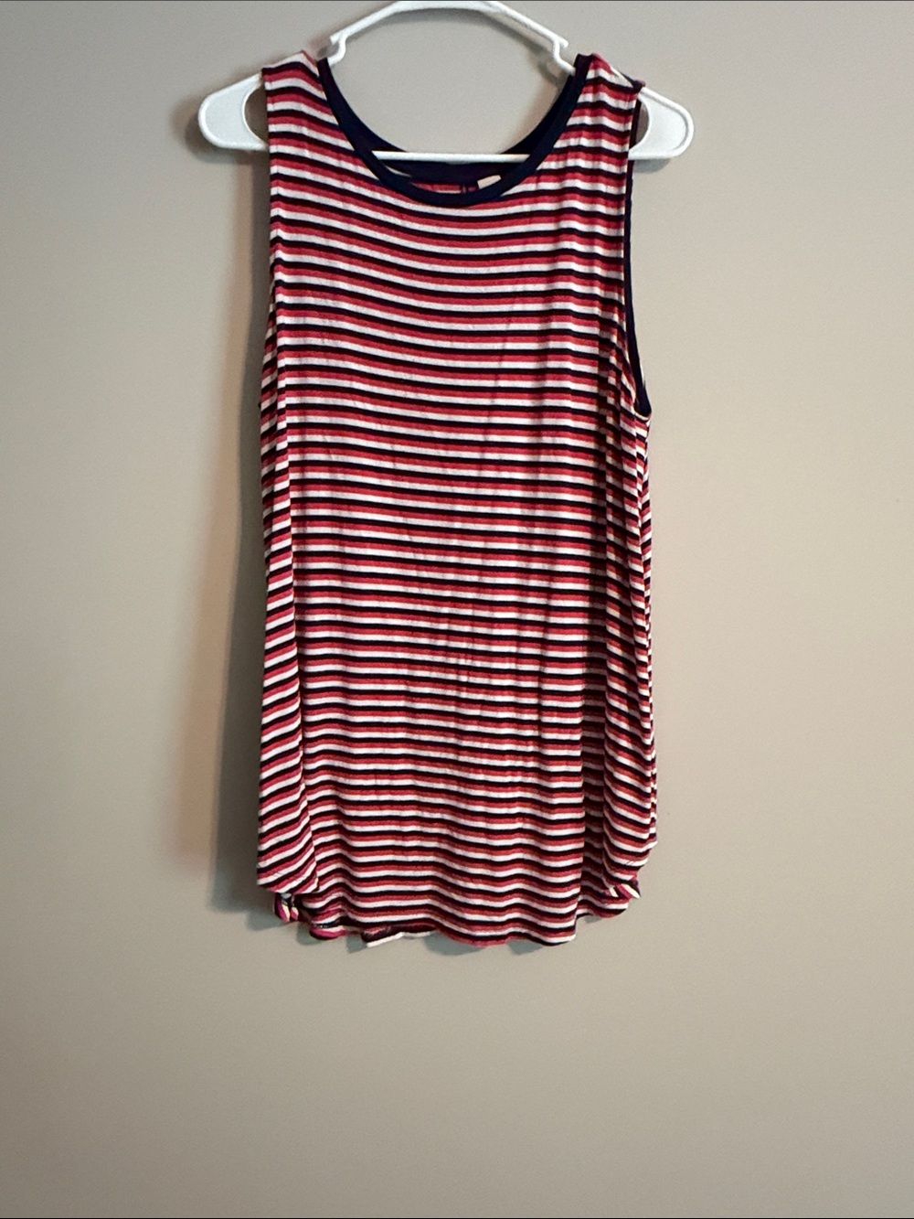 Old Navy Red, White & Navy Blue Striped Tank